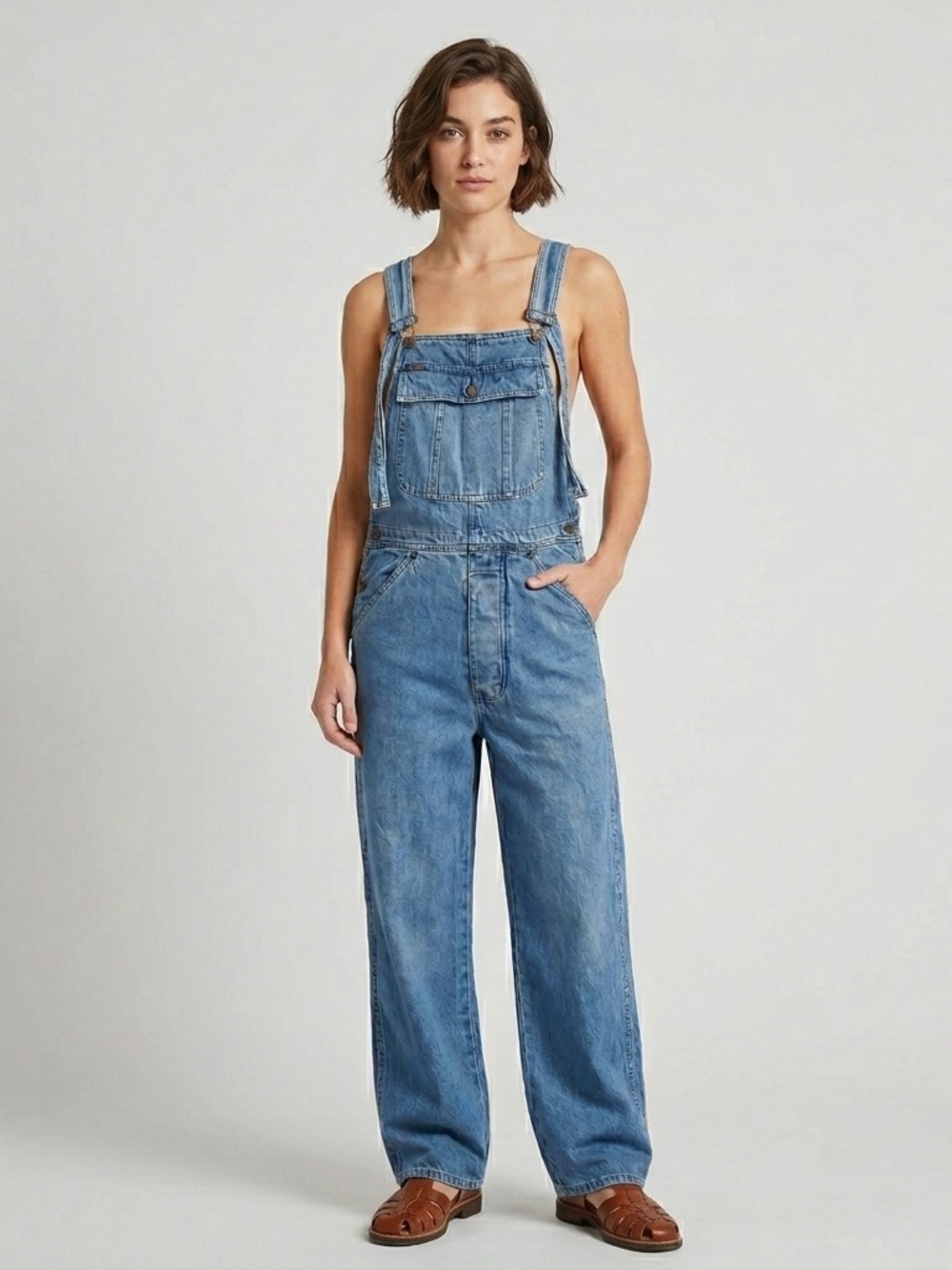 Vintage Guess Straight Leg Denim Bib Overalls - XS/S